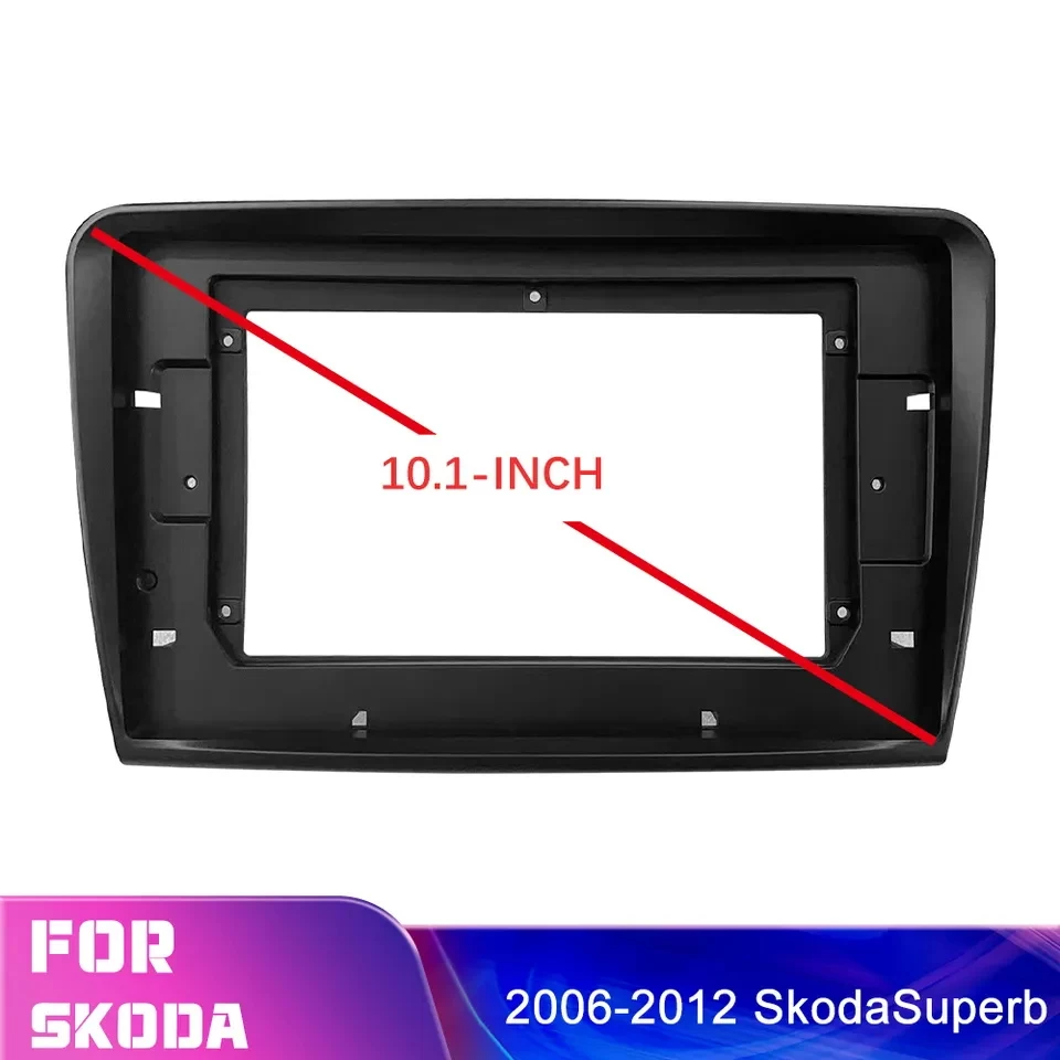 10.1" 2Din Car Radio Frame For Skoda Superb 2 2009-2013 Android Dashboard Stereo Frame Car DVD Frame