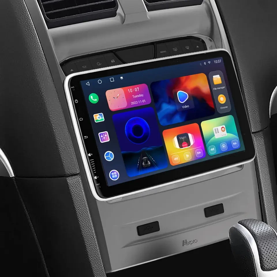 10.1 Zoll Android Car Stereo mit automatischem rotierenden Auto -Player -Touchscreen mit Autospiel GPS Navigation Car Radio