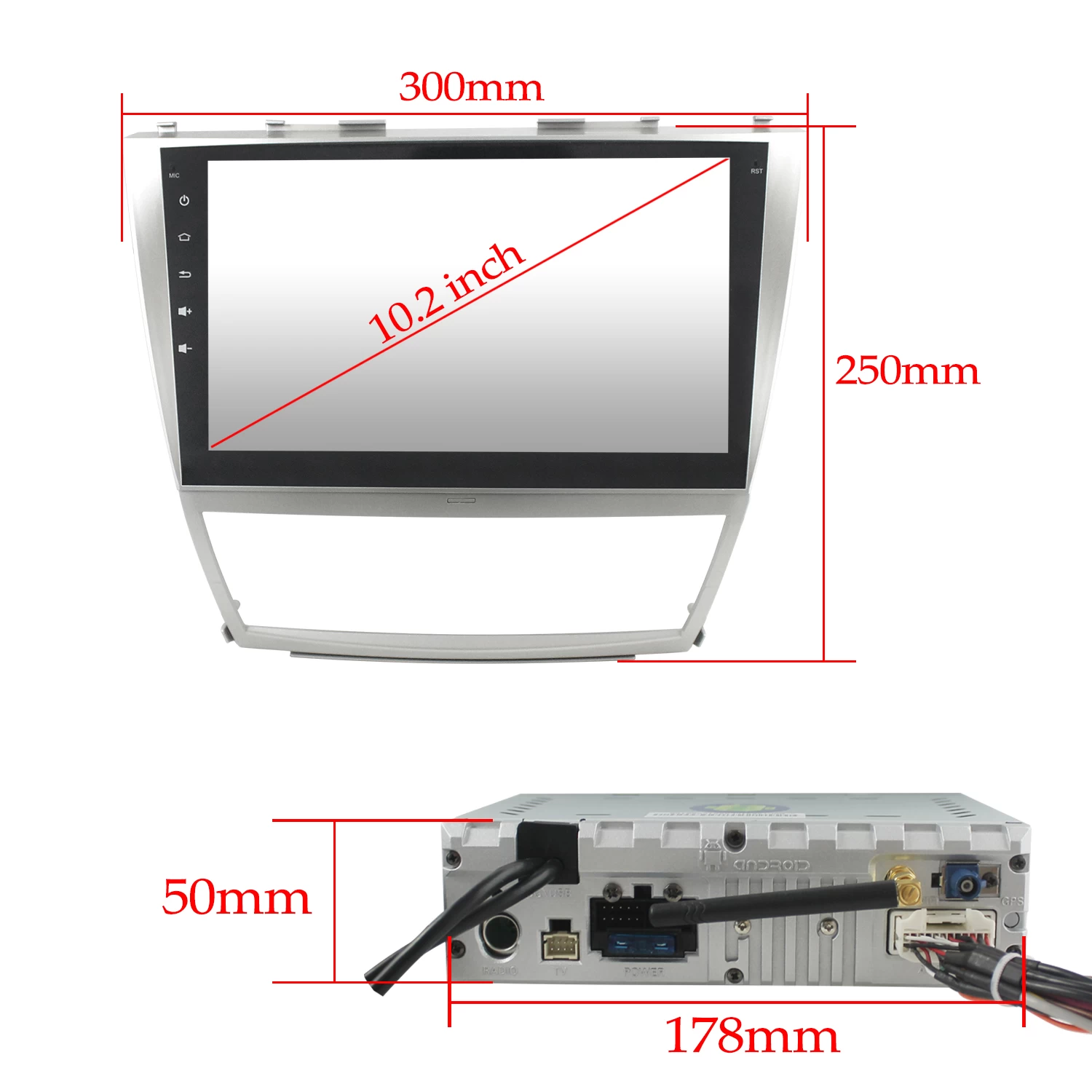 10.2'' Android 7.1 Toyota Camry 2008  Car DVD GPS  ST-2706