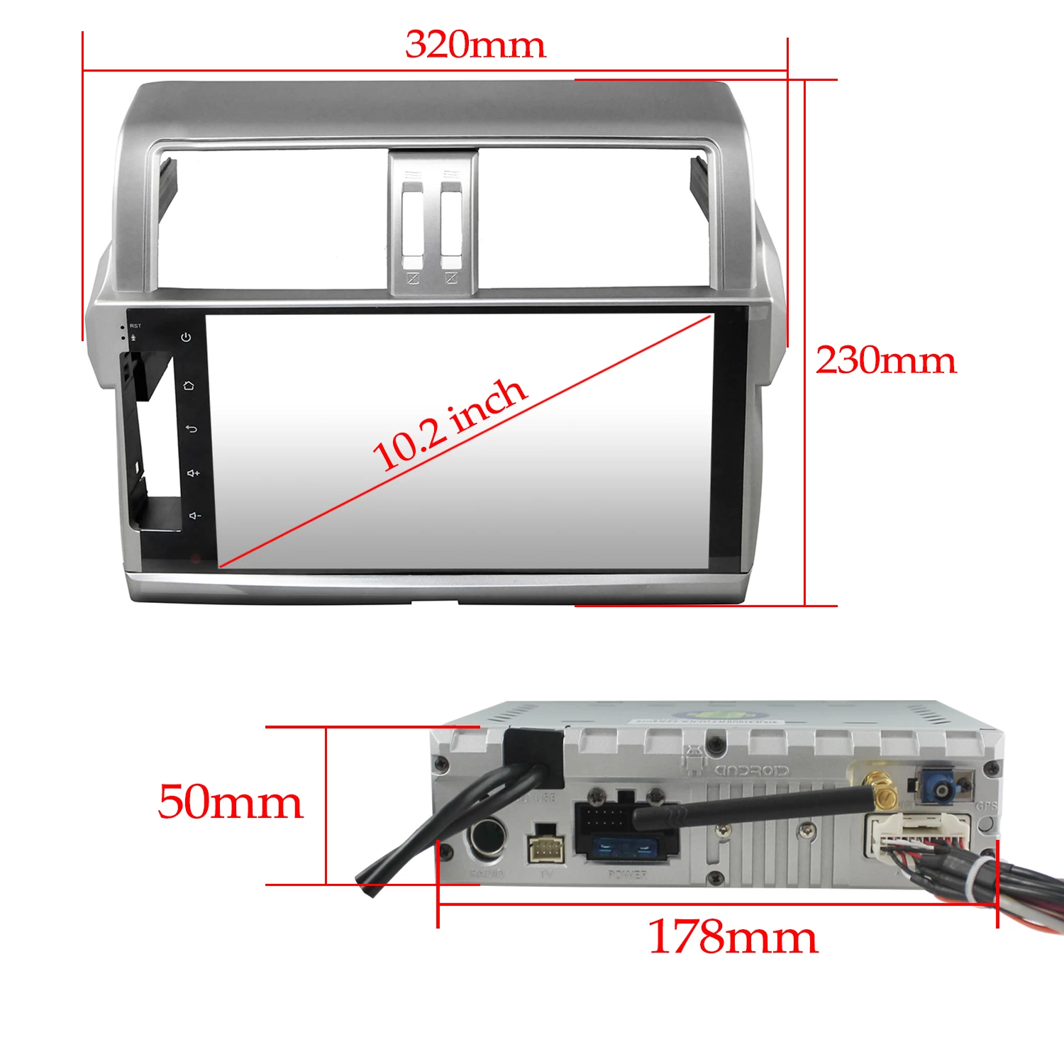10.2'' Android 7.1 Toyota Prado 2014  Car DVD GPS  ST-2692
