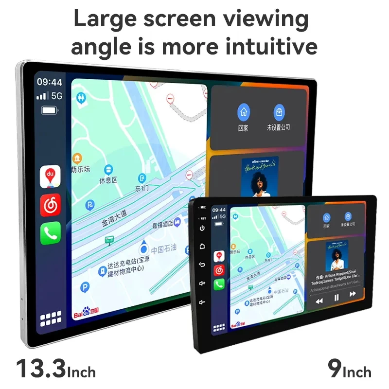2k 13.3 inch touch screen android 13 panel head unit 48 stereo DVD player car play android car radio