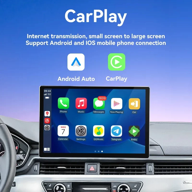 2k 13.3 inch touch screen android 13 panel head unit 48 stereo DVD player car play android car radio