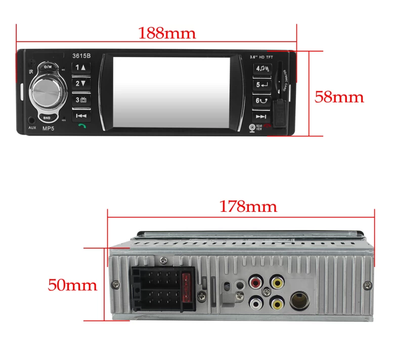 3.6inch Universal 1 din car mp5 player ST-3615R