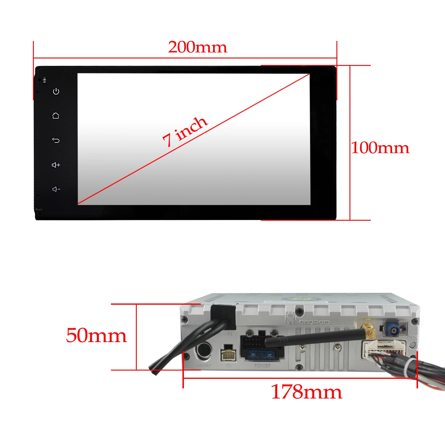 7'' Android 7.1 Toyota Universal  Car DVD GPS  ST-2695