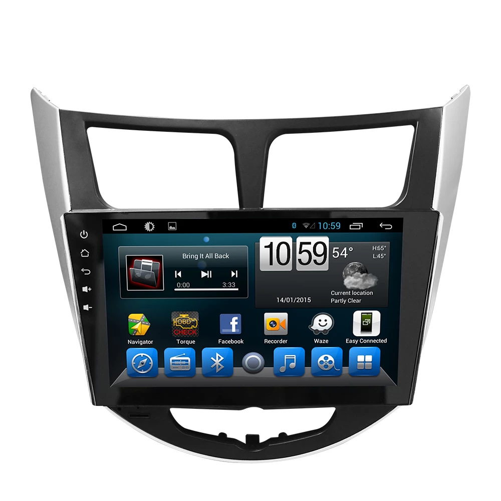 9'' Android 7.1 Hyundai Verna Car DVD GPS