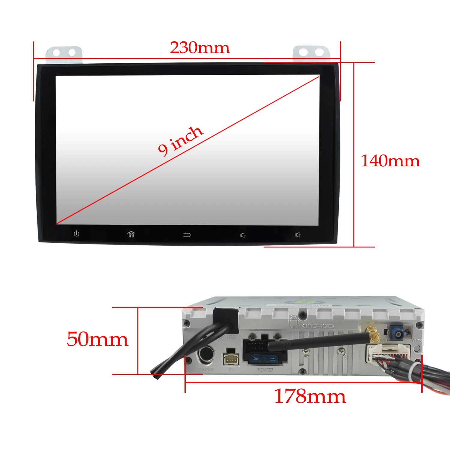 9'' Android 7.1Toyota Prado 2008-2010 Car DVD GPS ST-2691