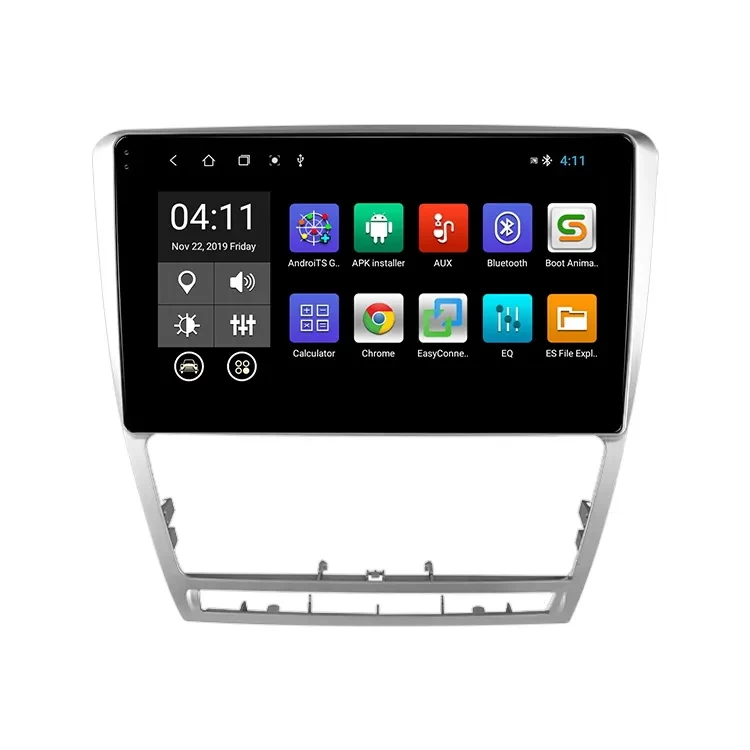9" android support reverse camera back view mirrorring BT video radio navigation Car player For Skoda Octavia 2007- 2014