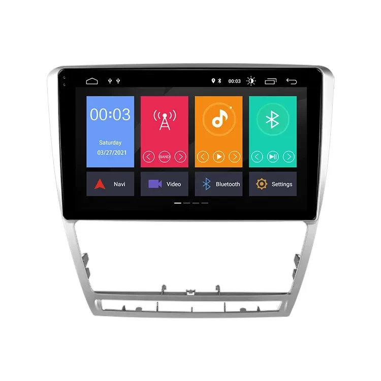 9" android support reverse camera back view mirrorring BT video radio navigation Car player For Skoda Octavia 2007- 2014