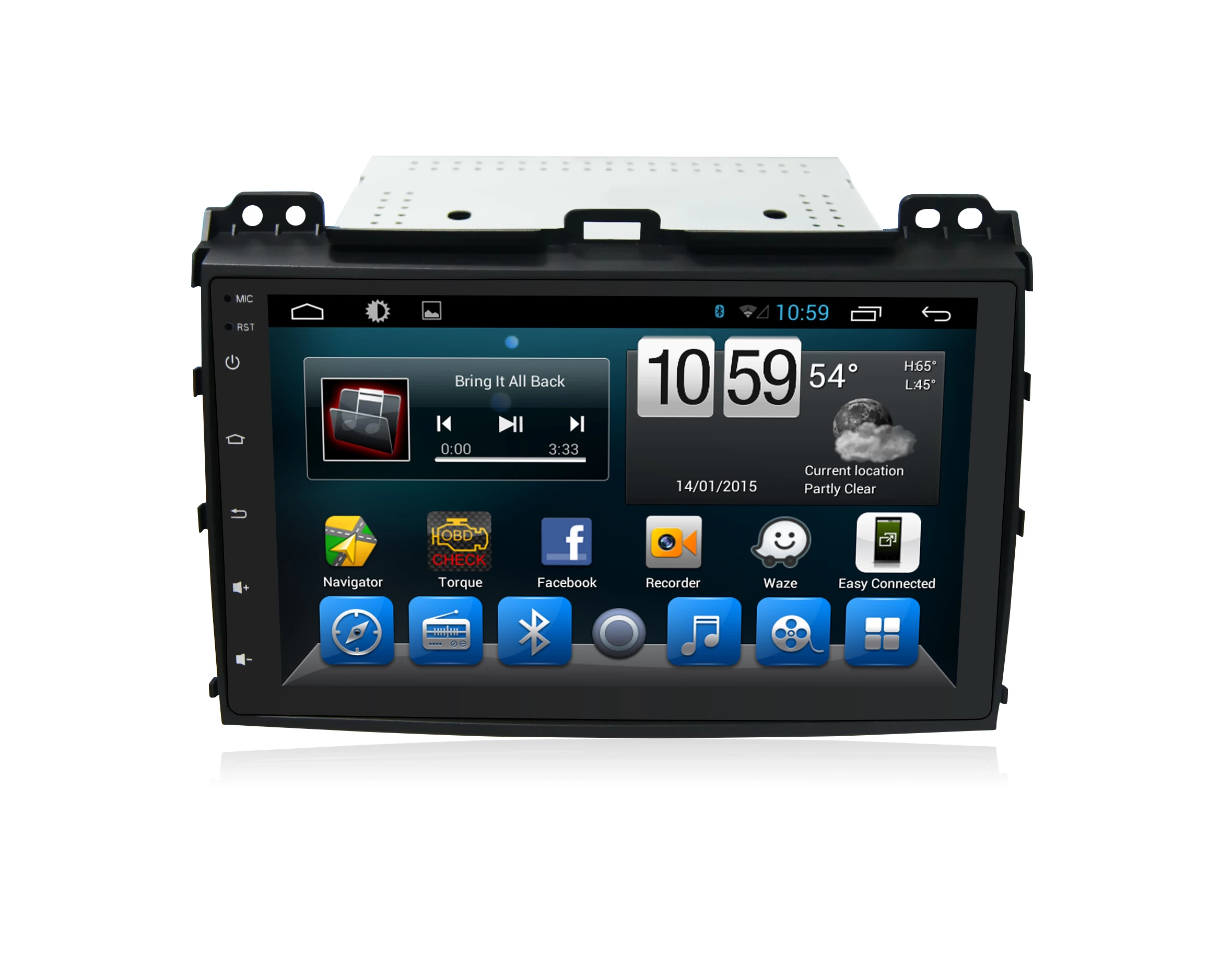 Android 7.1 Quad Core 1024*600 Car DVD player GPS Navigation stere for Toyota Prado 2008