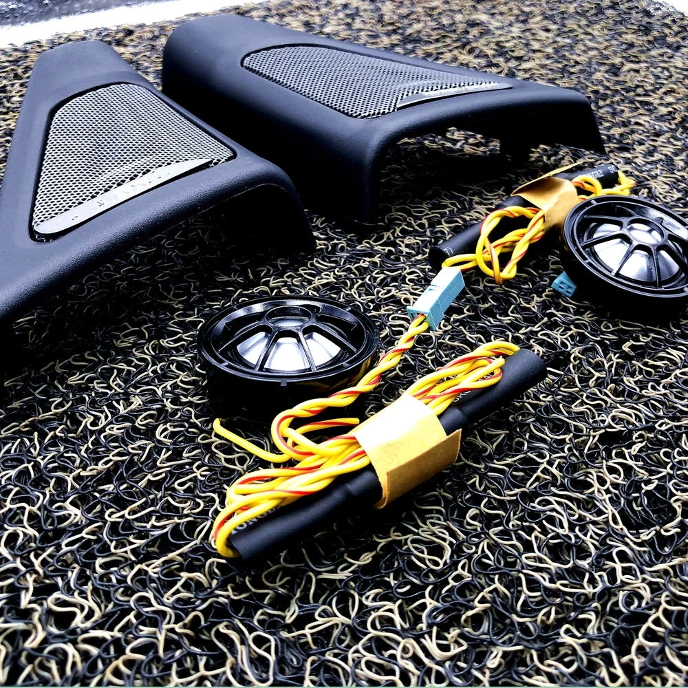 BMW F10 F11系列的汽车前门扬声器高质量的音频小号高音盖头高音喇叭框架装饰装饰