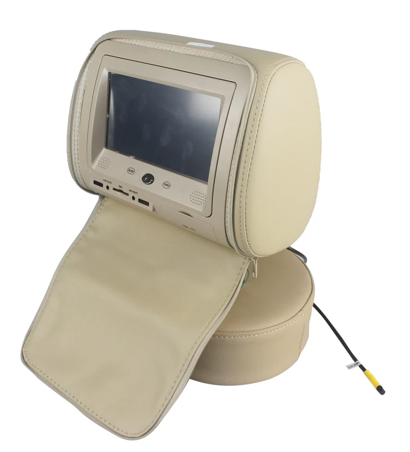 Car Headrest DVD player with 7'' Headrest DVD with touch screen/USB/SD/GAME/IR/FM transmitter