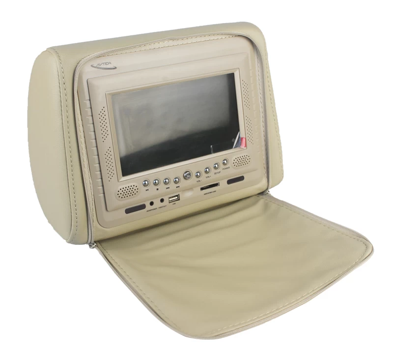 Car Headrest DVD player with 7inch High definition Motorized Slide shield Headrest Entertainment System