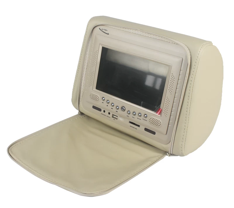 Car Headrest DVD player with 7inch High definition Motorized Slide shield Headrest Entertainment System