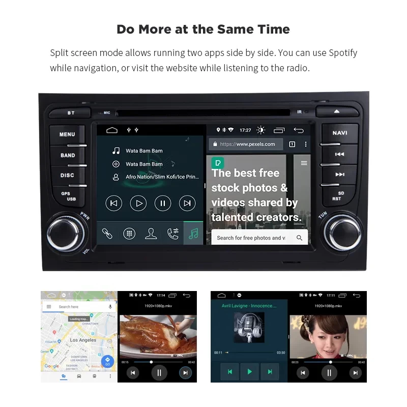 Car Video Player Screen Screen Audio DVD MP3 MP4 GPS pour Audi A4 8P S4 RS4 2DIN Radio Android
