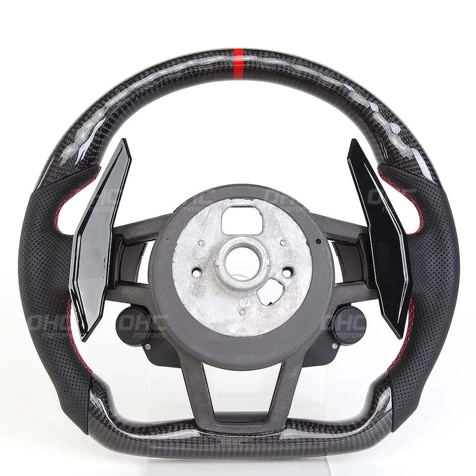 Fibre de carbone Fix de volant pour Audi R8 TT TTRS A4 A5 A6 A7 A8 Q2 Q3 Q8 B5 B6 B7 B8 B9 C5 C8 D3 D4 RS RS3 RS4 RS5 RS6 RS7