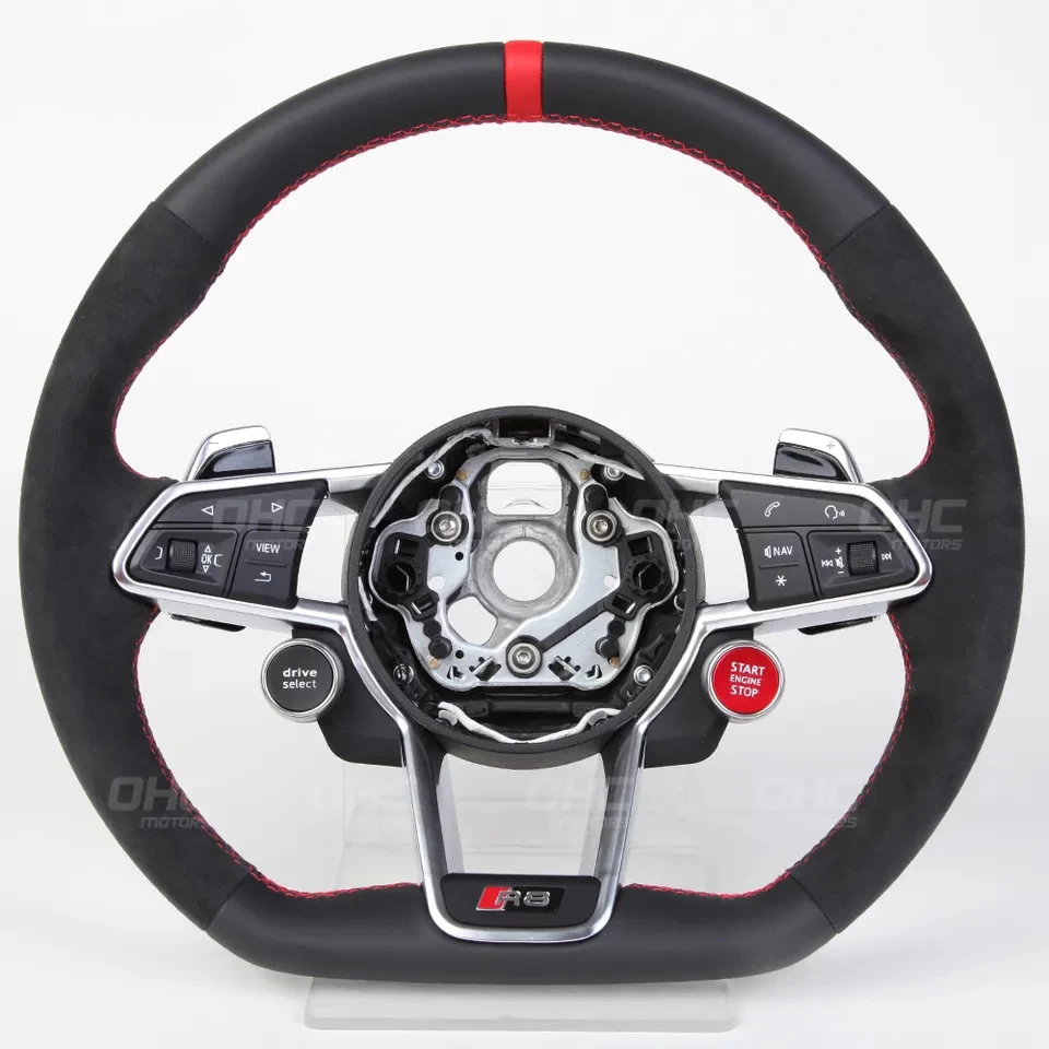 Fibre de carbone Fix de volant pour Audi R8 TT TTRS A4 A5 A6 A7 A8 Q2 Q3 Q8 B5 B6 B7 B8 B9 C5 C8 D3 D4 RS RS3 RS4 RS5 RS6 RS7