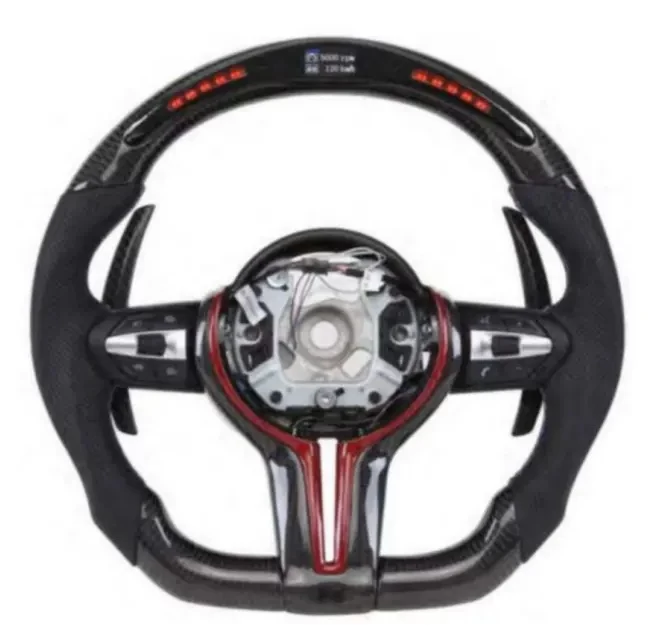 Rodo de direção de fibra de carbono para BMW F30 F10 3 Série de fibra de carbono Customização do volante