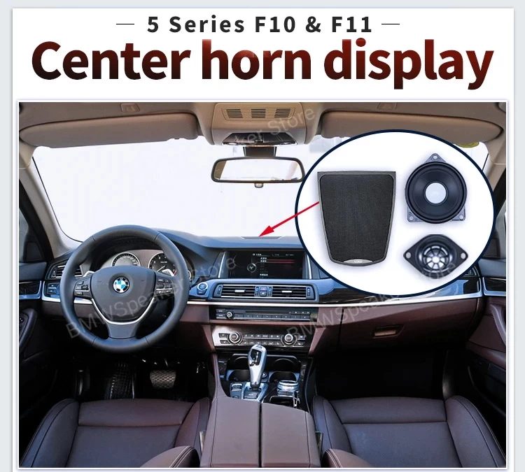Center Console Speaker For BMW 5 Series F10 F11 Original Dashboard Panel Shell Tweeter Audio Loudspeaker Speakers Cover Refit