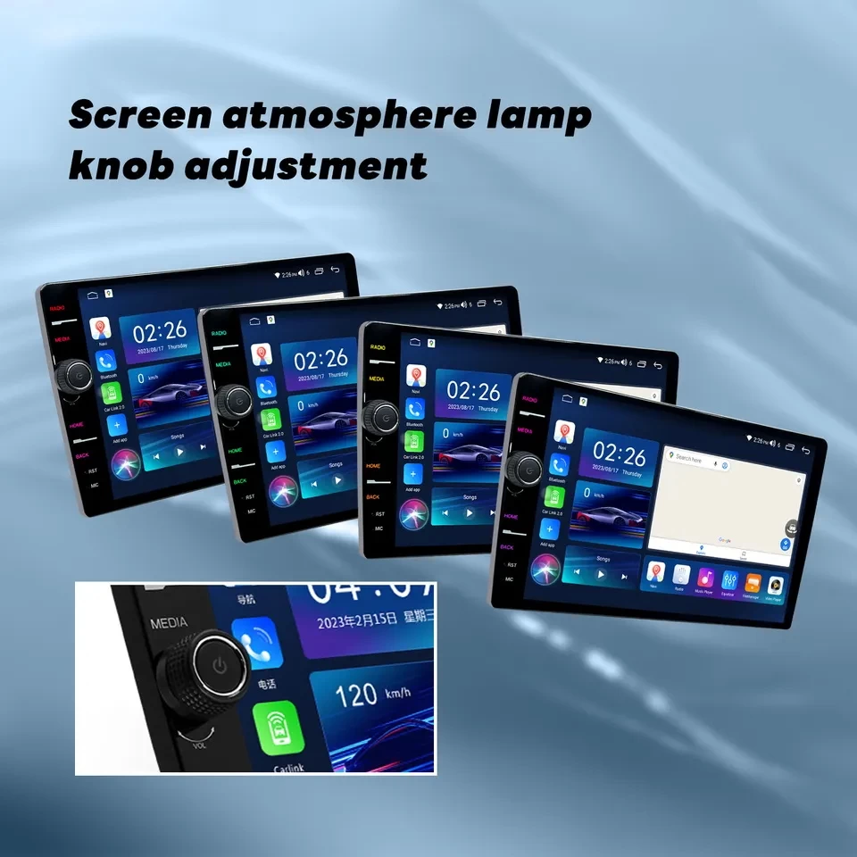 Hot Sale Knob Car DVD Player Android Universal Android 13 GPS หน้าจอสัมผัส 10 นิ้ว Konb Swith Radio
