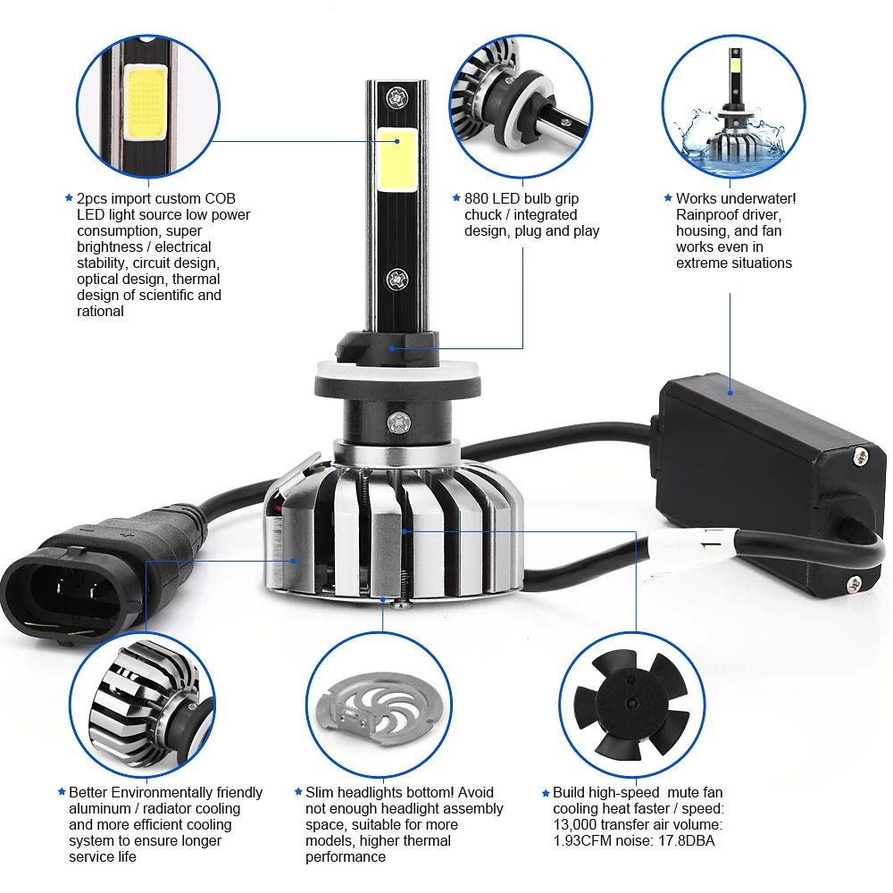 NT-880 Car Led Headlights
