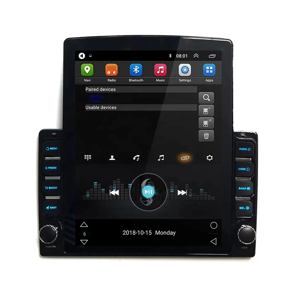 NOUVEAU TESLA 9,7 pouces autora stéréo écran tactile vertical Android GPS Navigation System multimédia Universal Auto Radio