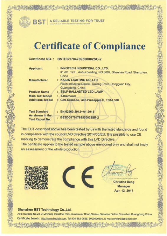 China Vintage LED Filament bulbs factory with LVD test report