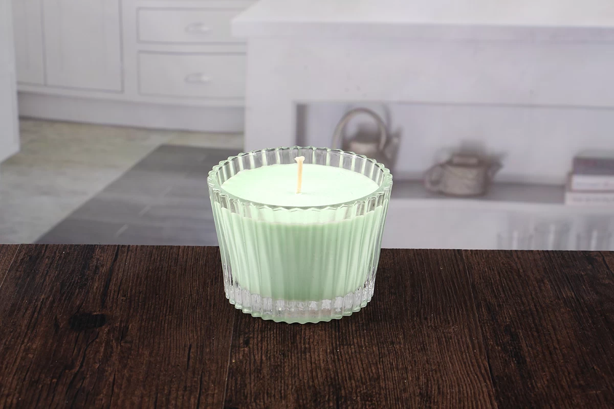 Glass bowl candle holder