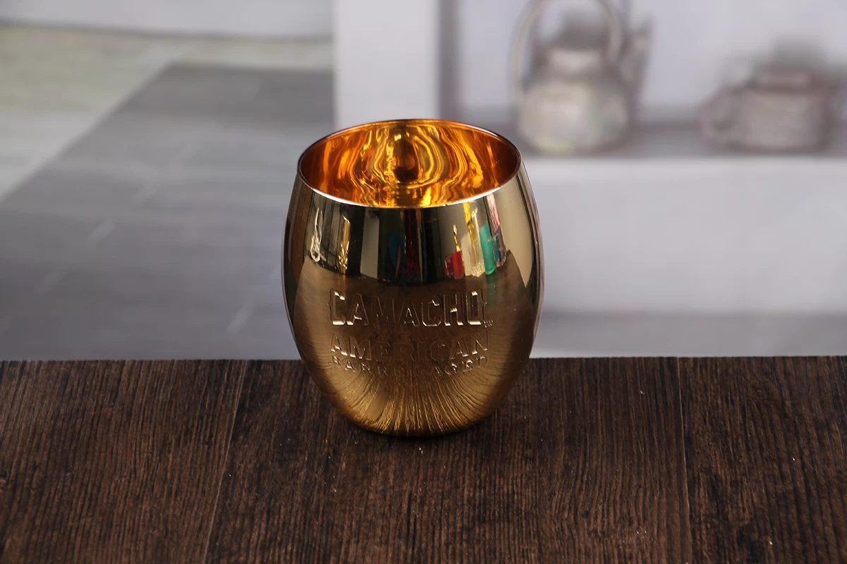 Gold votive candle holders