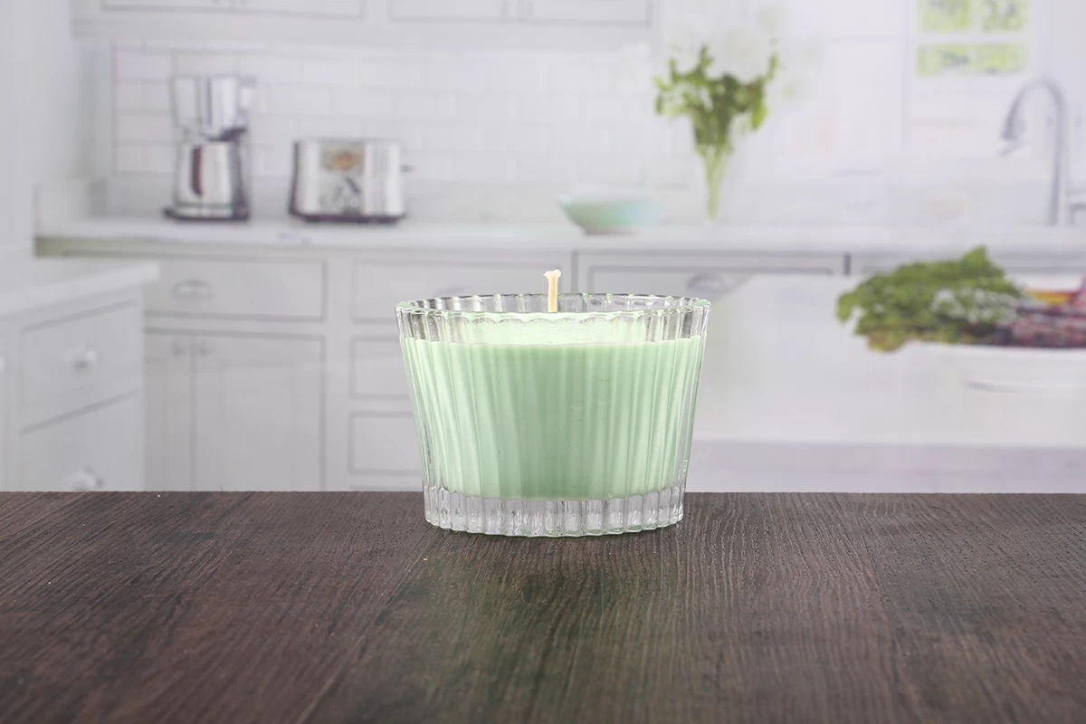 Glass bowl candle holder