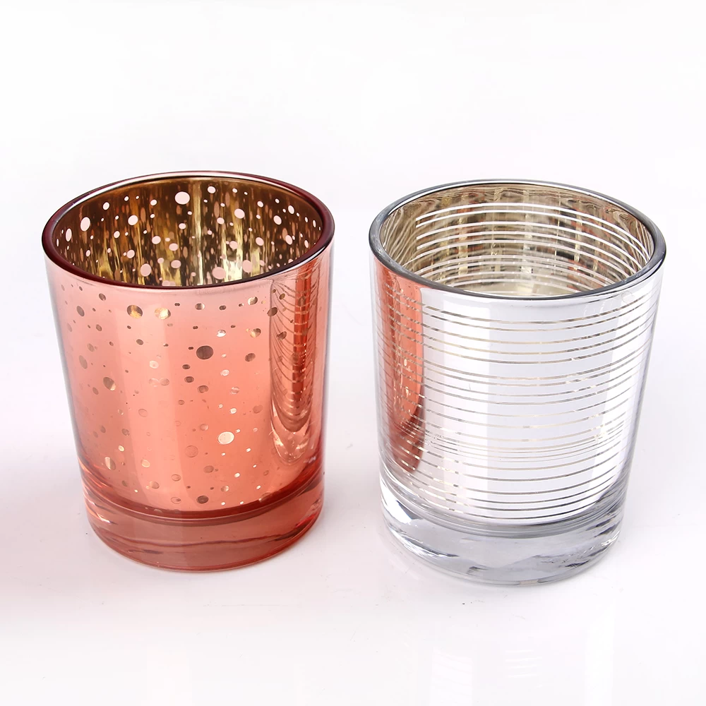 CD007 New Fashion Custom Logo Glass Gold Candle Holder Supplier From China