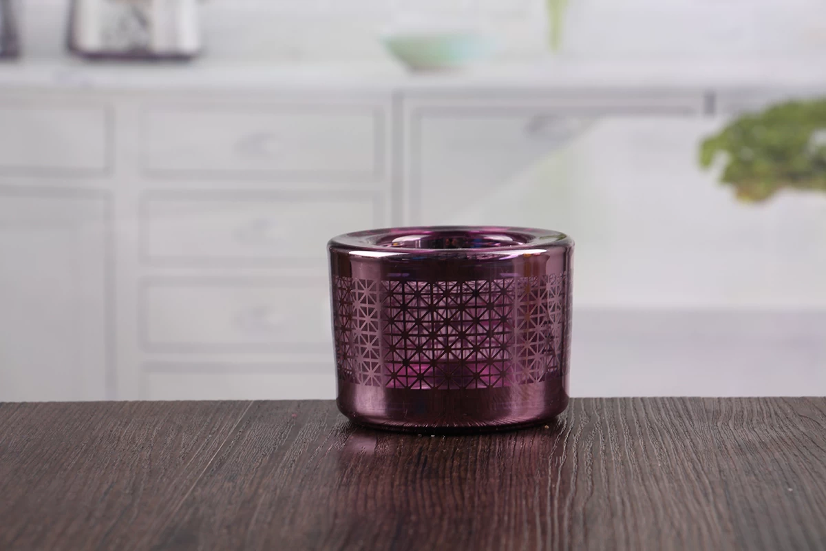 Purple candle holders