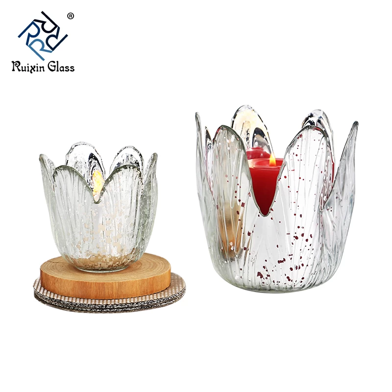 Colored ceramic candle holders