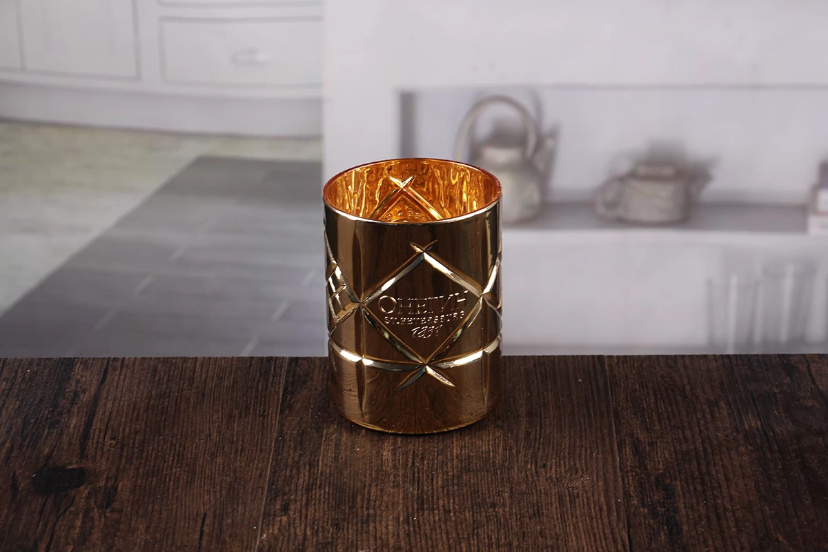 Golden stick candle holders
