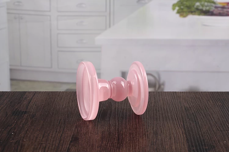 Pink pillar candle holders