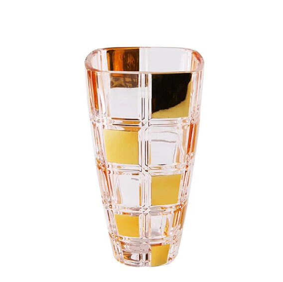 Colored glass vase set