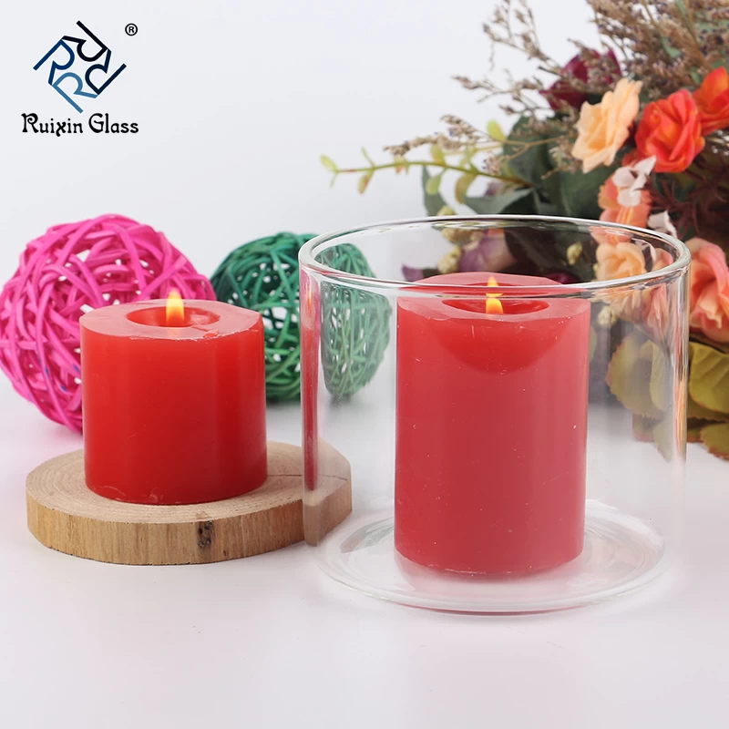 Hang glass candle holder