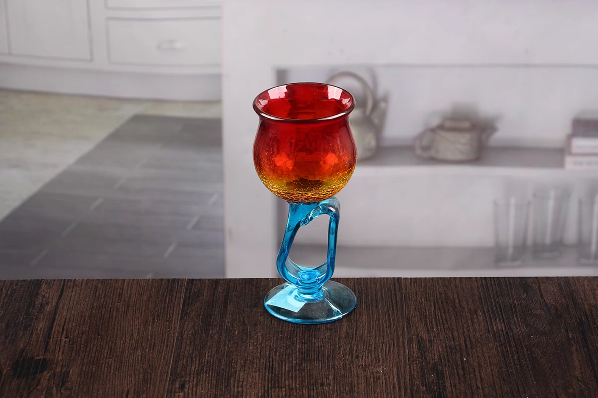Wine glass shape candle holder