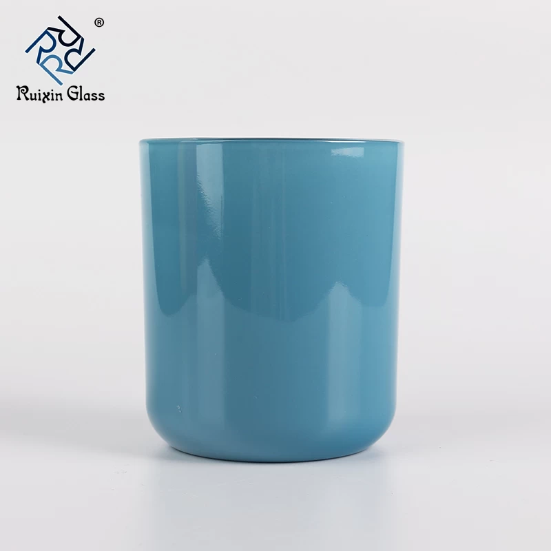 blue candle holders