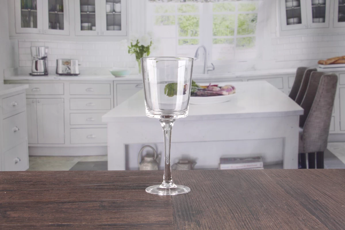 Glass goblet candle holders