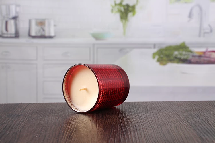 Red votive candle holders