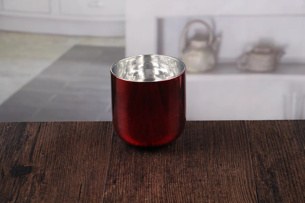  stemless glass candle holder
