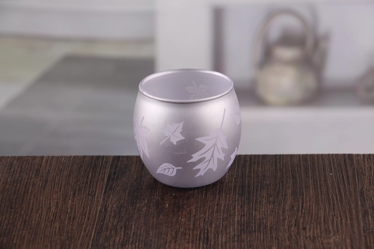 Small glass votive candle holder