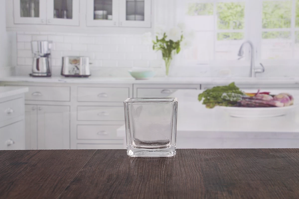 Clear glass tealight holders