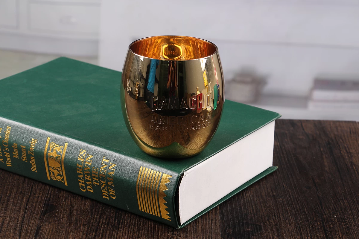 Gold votive candle holders