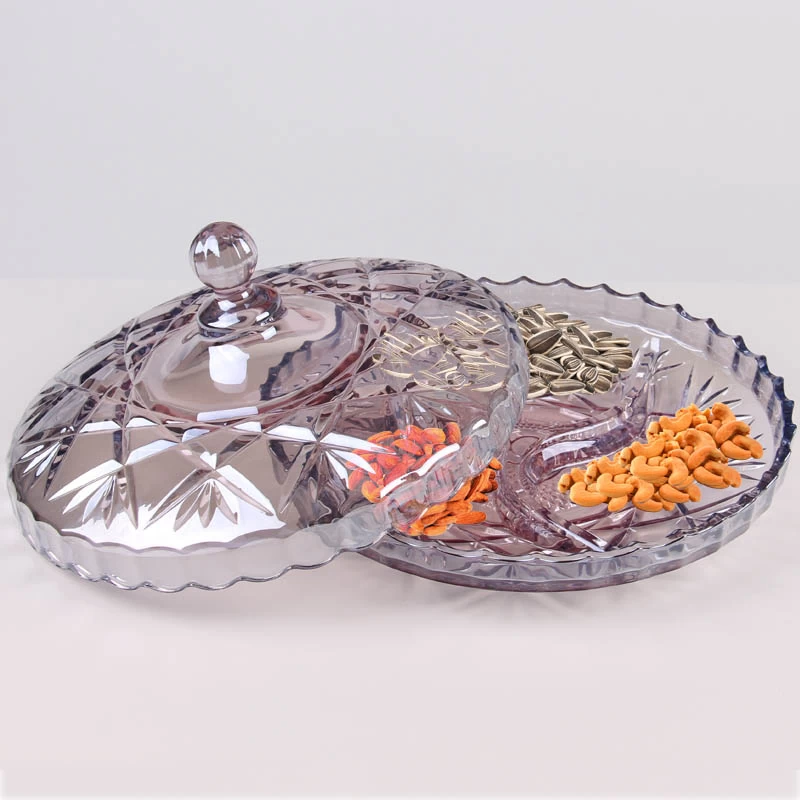 Dry fruit plate with compartment