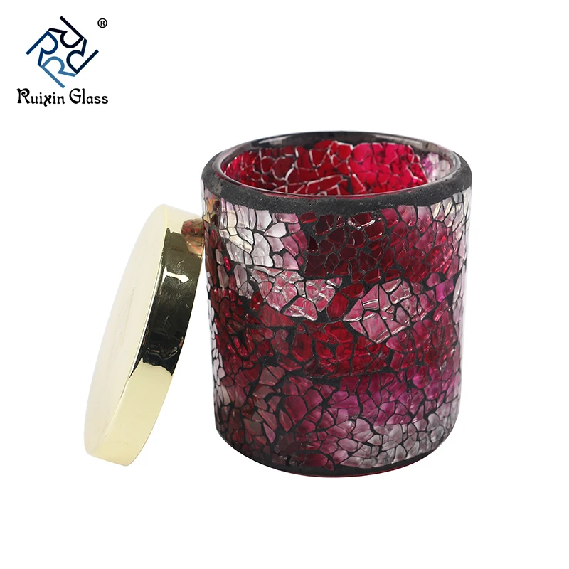家庭用品手作りピンクモザイクオイルバーナー卸売