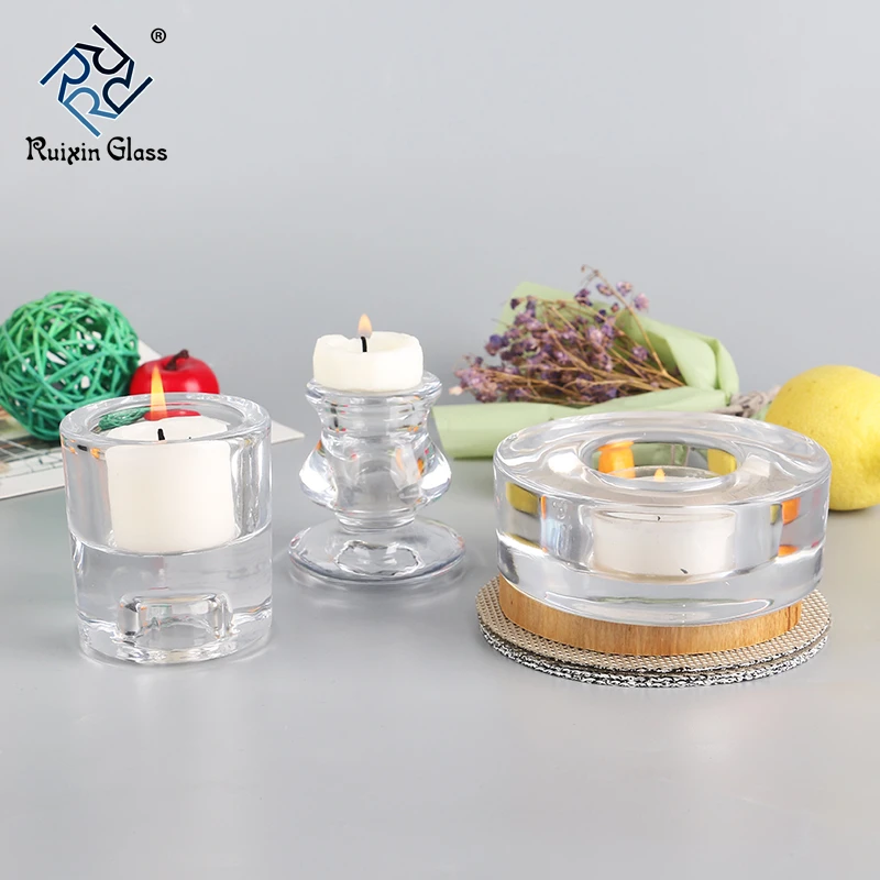 صغيرة مستديرة 1.3 بوصة الروائح حاملي الشموع الزجاجية بالجملة