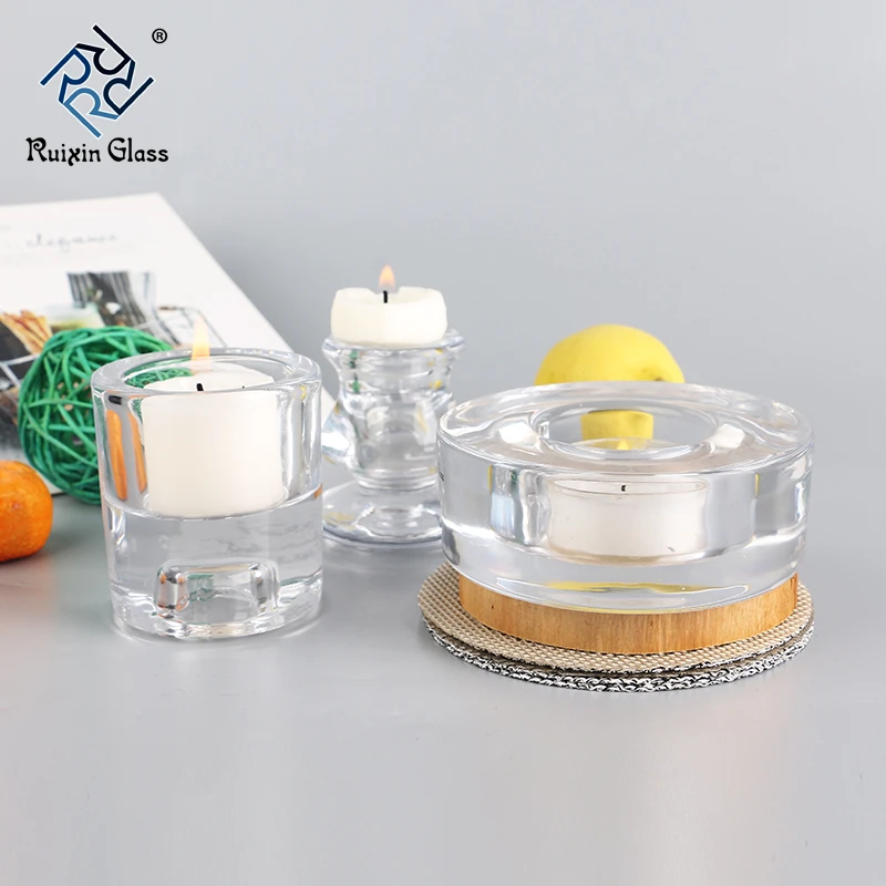 صغيرة مستديرة 1.3 بوصة الروائح حاملي الشموع الزجاجية بالجملة