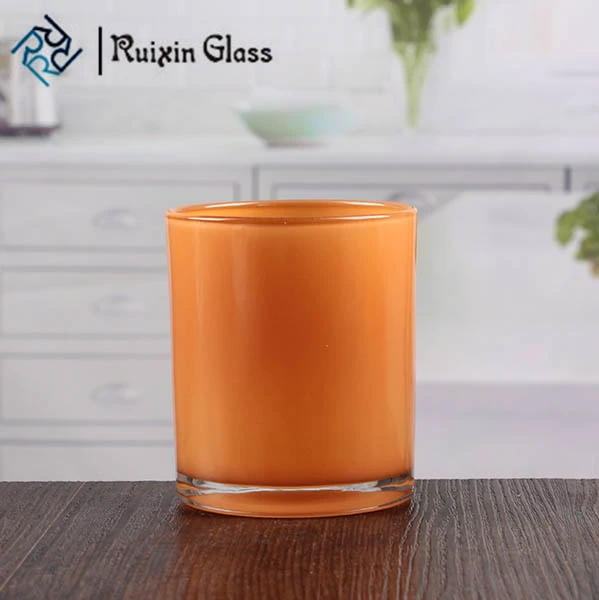 Venda por atacado pequenos suportes de vela de laranja titulares votivos a granel