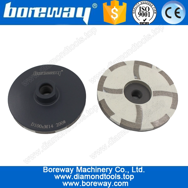 D100*M14*200# 4 segments resin filled diamond cup grinding wheels